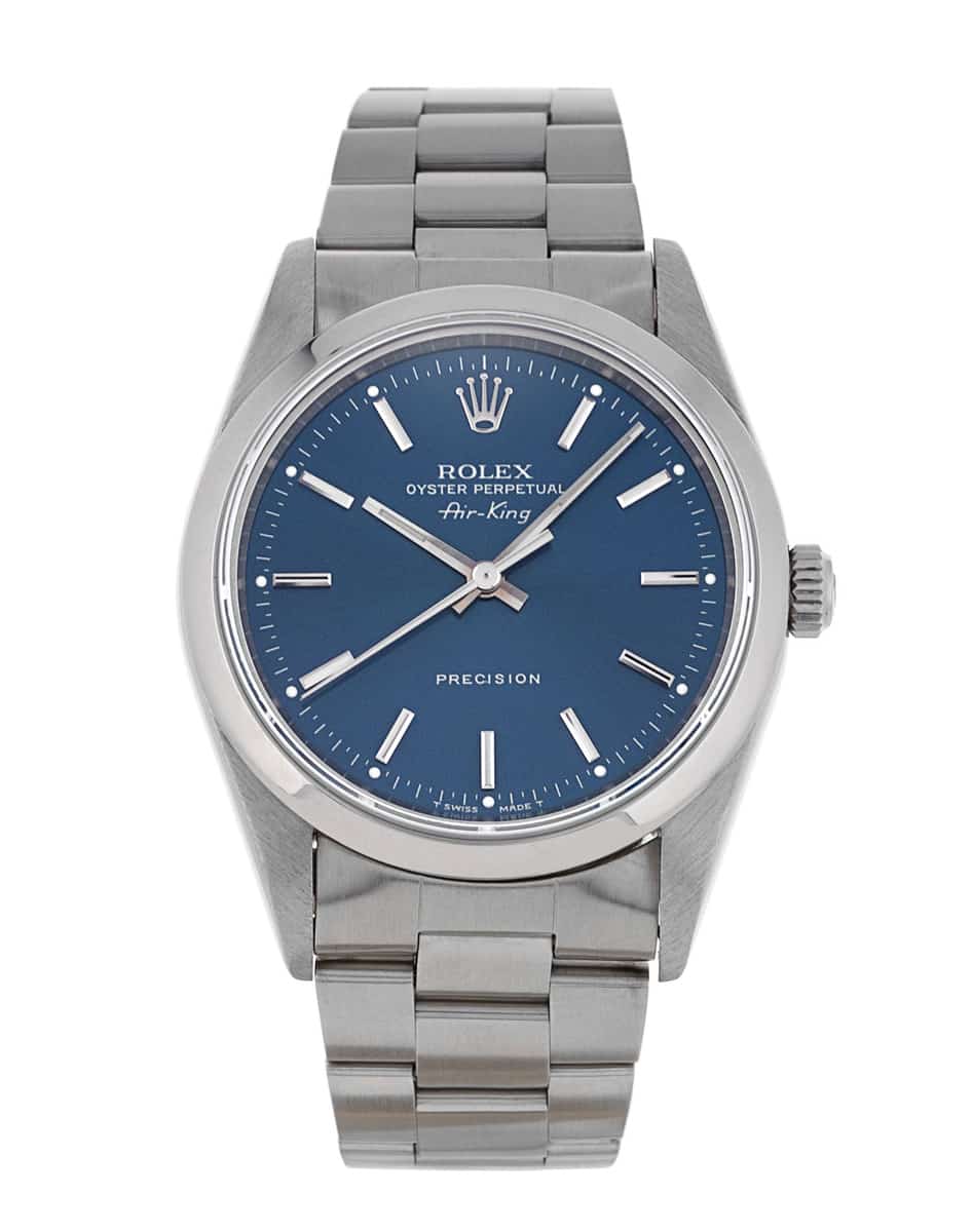 Rolex air king blue 2025 face